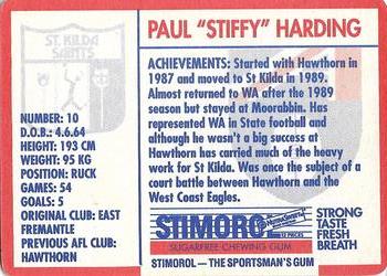 1991 Scanlens Stimorol #94 Paul Harding Back